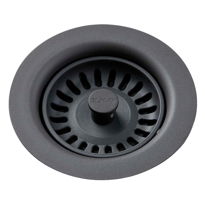 Elkay LKQS35GY Polymer Drain Fitting, Removable Basket Strainer and Rubber Stopper Gray
