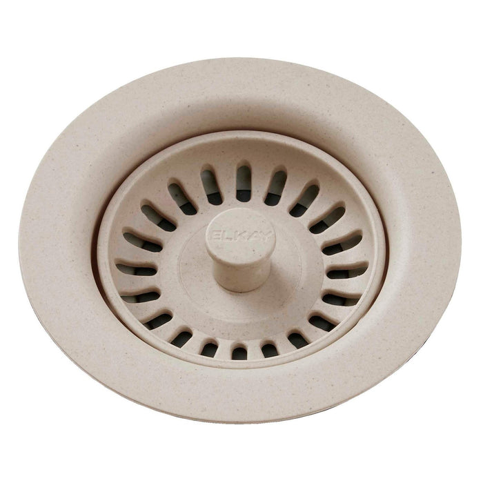 Elkay LKQS35PT Polymer Drain Fitting, Removable Basket Strainer and Rubber Stopper, Putty