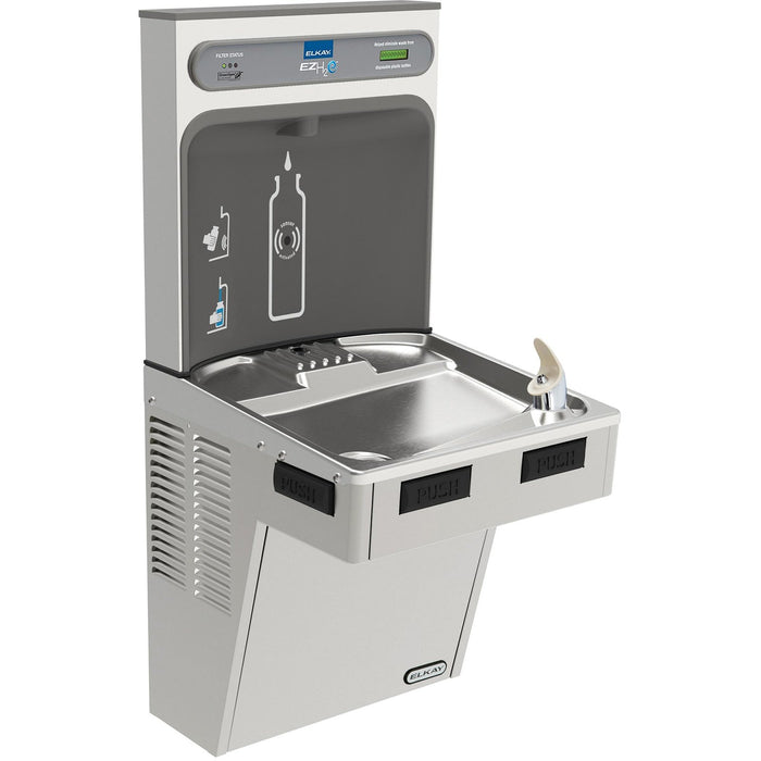 Elkay LMABF8WSSK EZH2O Bottle Filling Station, Single ADA Water Cooler, Filtered 8 GPH Stainless Steel