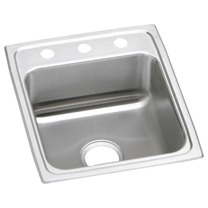 Elkay LR17203 Lustertone Stainless Steel 17" x 20" x 7-5/8", Single Bowl Top Mount Kitchen Sink