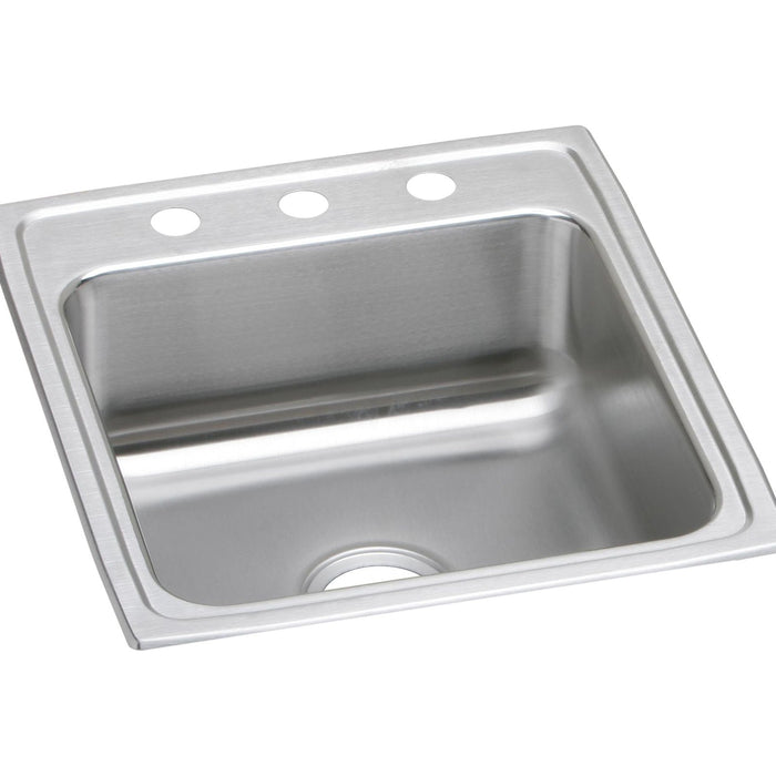 Elkay LR20223 Lustertone Stainless Steel 19-1/2" x 22" x 7-5/8", 1-Bowl Top Mount Kitchen Sink