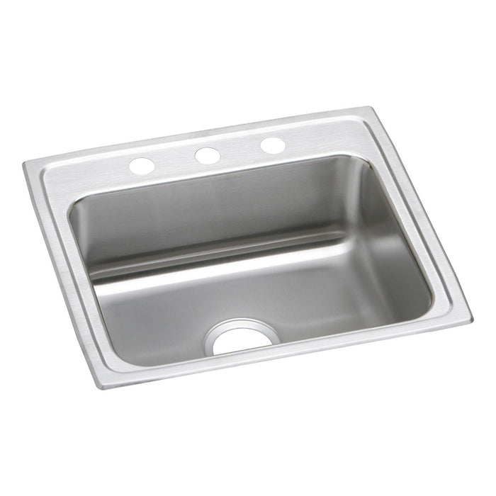 Elkay LR22191 Lustertone Stainless Steel 22" x 19-1/2" x 7-5/8", 1-Bowl Top Mount Kitchen Sink