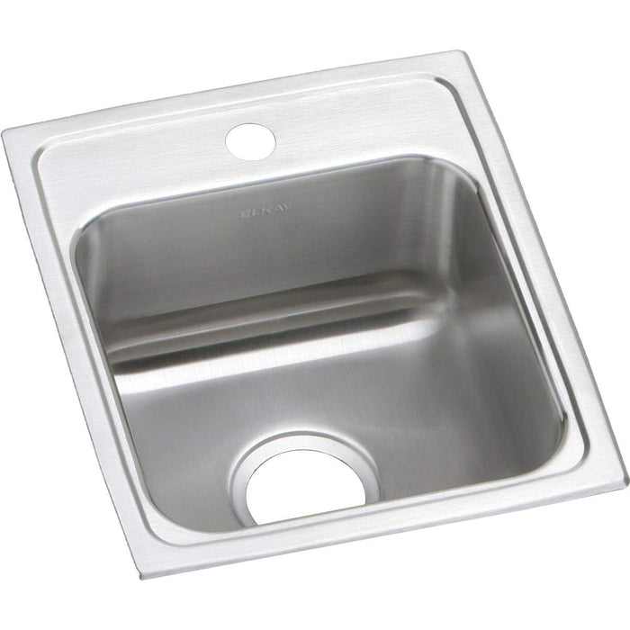 Elkay LRAD1517651 Lustertone Stainless Steel Single Bowl Top Mount ADA Sink