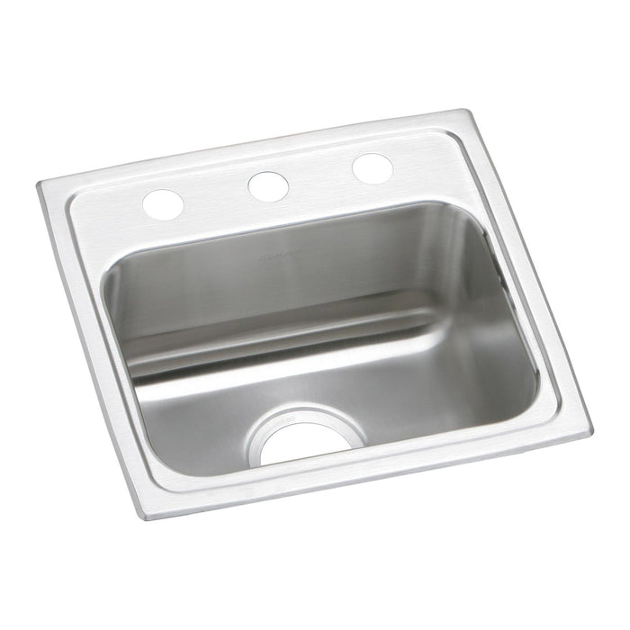 Elkay LRAD1716653 Lustertone Stainless Steel 17" x 16" x 6-1/2", 1-Bowl Top Mount ADA Kitchen Sink
