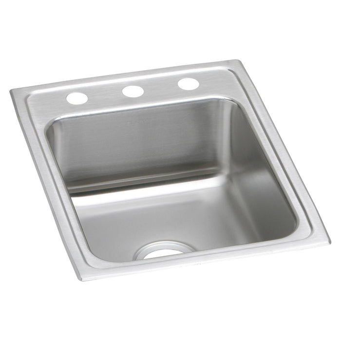 Elkay LRAD1722603 Lustertone Stainless Steel 17" x 22" x 6", Single Bowl Top Mount ADA Kitchen Sink