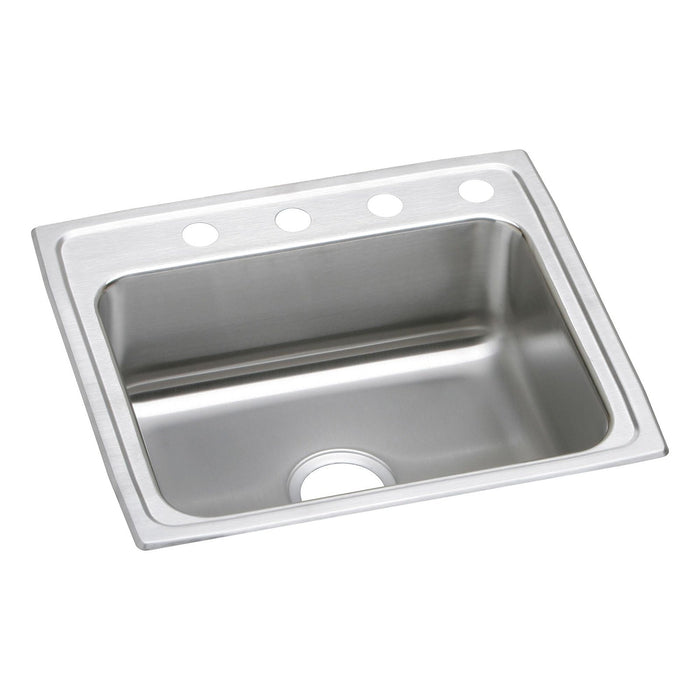 Elkay LRAD2521553 Lustertone Stainless Steel 25" x 21-1/4" x 5-1/2", 1-Bowl Top Mount ADA Kitchen Sink