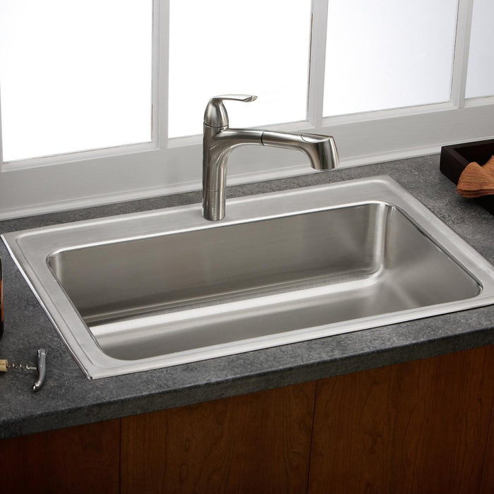 Elkay LKGT1041NK Gourmet Kitchen Faucet Pull-out Spray, Hi and Mid-rise Base Brushed Nickel