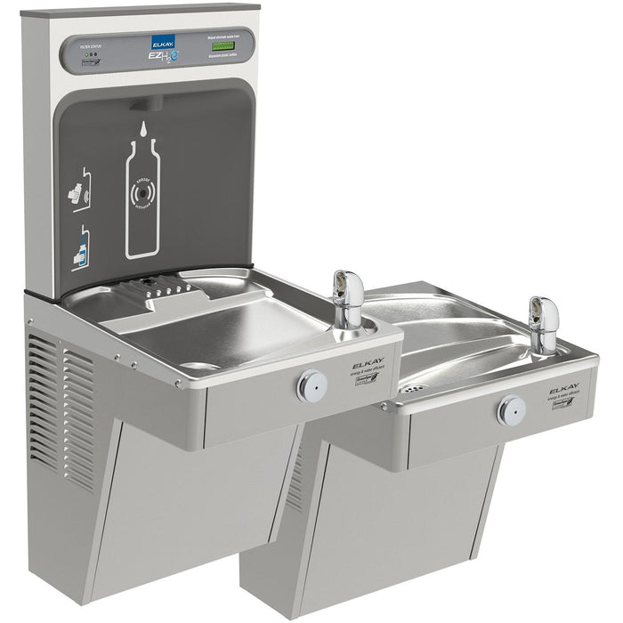 Elkay LVRCGRNTL8WSK EZH2O Filling Station and Bi-Level Vandal-Resistant Water Cooler, Filtered 8 GPH
