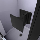 DreamLine DL-534242-22-09 Lumen 42"D x 42"W x 74 3/4"H Hinged Shower Door in Satin Black with Biscuit Base Kit