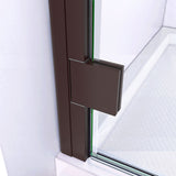 DreamLine DL-533442-22-06 Lumen 34"D x 42"W x 74 3/4"H Hinged Shower Door in Oil Rubbed Bronze with Biscuit Base Kit