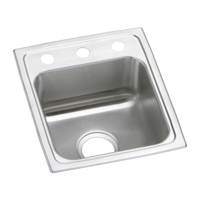 Elkay PSR15172 Celebrity Stainless Steel 15" x 17-1/2" x 7-1/8", 1-Bowl Top Mount Bar Sink