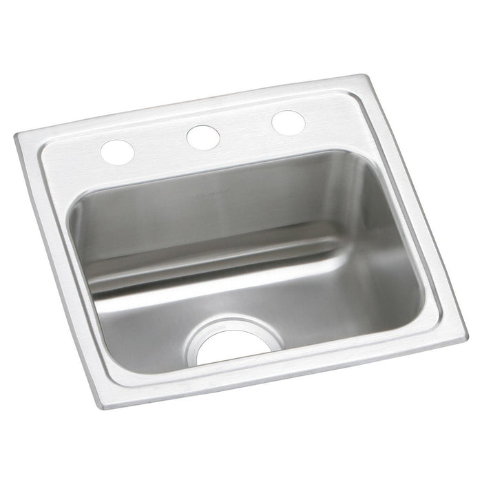 Elkay PSR17162 Celebrity Stainless Steel 17" x 16" x 7-1/8", Single Bowl Top Mount Kitchen Sink