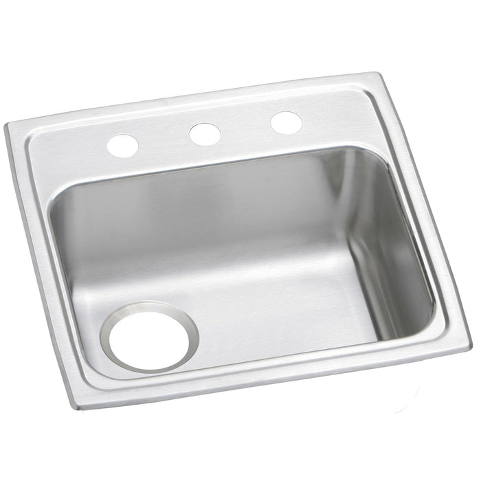 Elkay PSRADQ191955L3 Celebrity Stainless Steel 19-1/2" x 19" x 5-1/2", 1-Bowl Top Mount ADA Sink