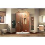 DreamLine DL-6060-01 Prism Plus 36" x 74 3/4" Frameless Neo-Angle Shower Enclosure in Chrome with White Base