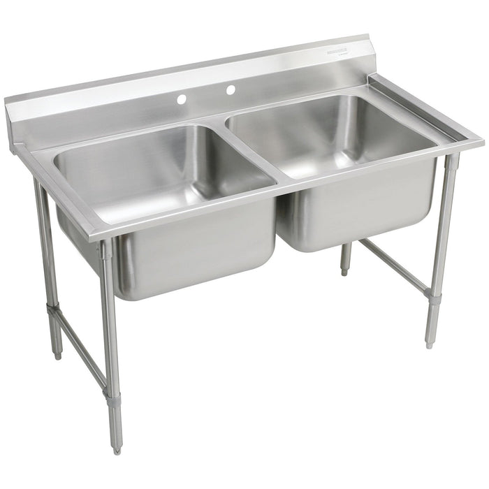Elkay RNSF82362 Rigidbilt 47.25 x 29.75 x 12.75" Floor Mount, 2-Compartment Scullery Sink