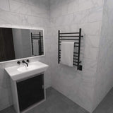Amba RWH-SMB Radiant Hardwired Towel Warmer with 10 Straight Bars, Matte Black