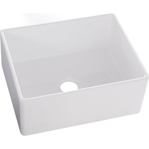Elkay SWUF2520WH Fireclay 24-3/8" x 19-5/8" x 10-1/8" Single Bowl Farmhouse Kitchen Sink White