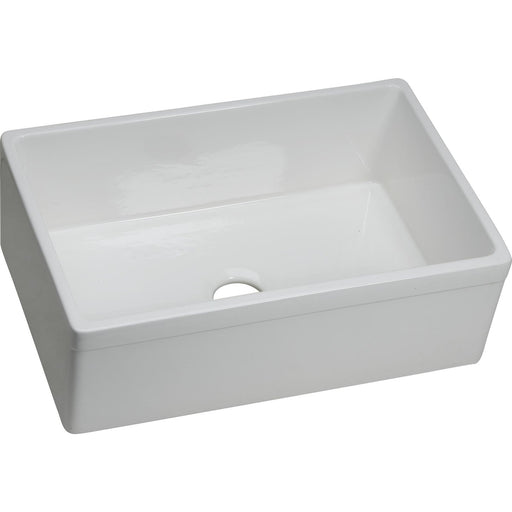 Elkay SWUF28179WH Fireclay 29-7/8" x 19-3/4" x 10-1/16", Single Bowl Farmhouse Kitchen Sink, White