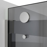 DreamLine SDVH54W760VXG04 Sapphire-V 50 - 54"W x 76"H Bypass Shower Door in Brushed Nickel and Gray Glass