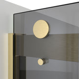 DreamLine SDVH48W760VXG05 Sapphire-V 44 - 48"W x 76"H Bypass Shower Door in Brushed Gold and Gray Glass