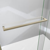 DreamLine SDVH60W760VXX05 Sapphire-V 56 - 60"W x 76"H Bypass Shower Door in Brushed Gold and Clear Glass