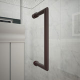 DreamLine D1231472-06 Unidoor-X 43-43 1/2"W x 72"H Frameless Hinged Shower Door in Oil Rubbed Bronze