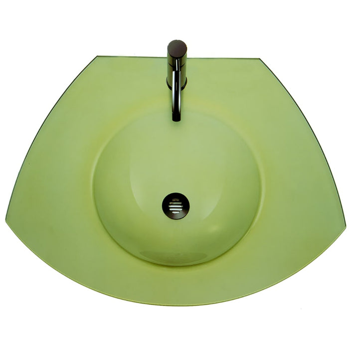 Whitehaus WHECOLOOM-YELLOW New Generation Ecoloom Trapezoidal Glass Counter Top