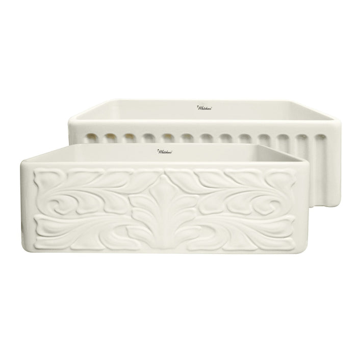 Whitehaus WHFLGO3018-BISCUIT Farmhaus Fireclay Reversible Sink