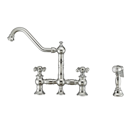 Whitehaus WHKBTCR3-9201-NT-C Vintage III Plus Bridge Faucet