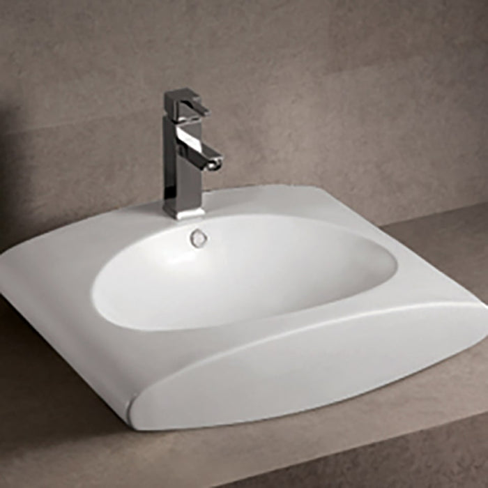 Whitehaus WHKN1098 Isabella Collection Rectangular Wall Mount Bathroom Sink