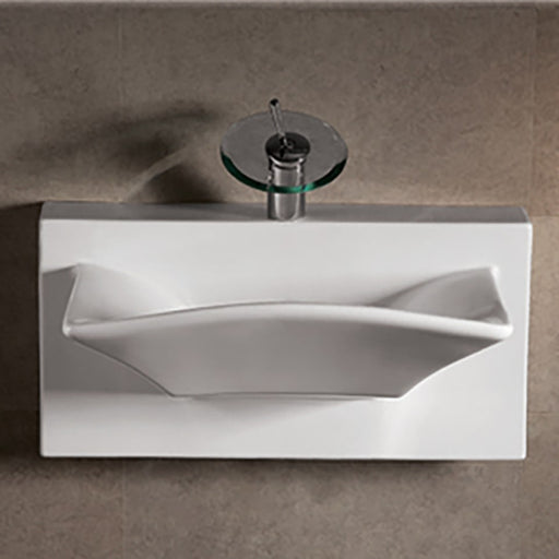 Whitehaus WHKN1114A Isabella Collection Rectangular Wall Mount Sink