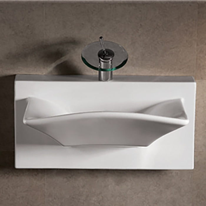 Whitehaus WHKN1114A Isabella Collection Rectangular Wall Mount Sink