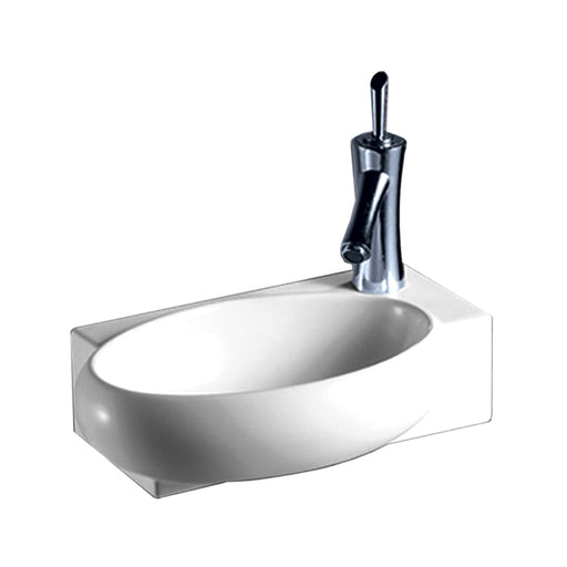 Whitehaus WHKN1136 Isabella Collection Rectangular Wall Mount Bathroom Sink