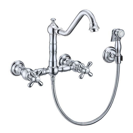 Whitehaus WHKWCR3-9402-NT-C Vintage III Plus Wall Mount Faucet