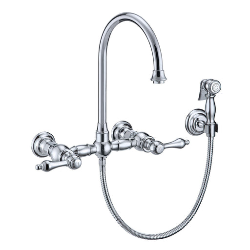 Whitehaus WHKWLV3-9301-NT-C Vintage III Plus Wall Mount Faucet