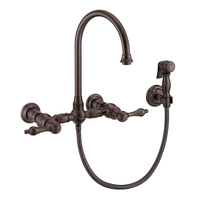 Whitehaus WHKWLV3-9301-NT-ORB Vintage III Plus Wall Mount Faucet