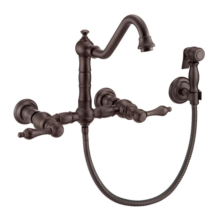 Whitehaus WHKWLV3-9402-NT-ORB Vintage III Plus Wall Mount Faucet