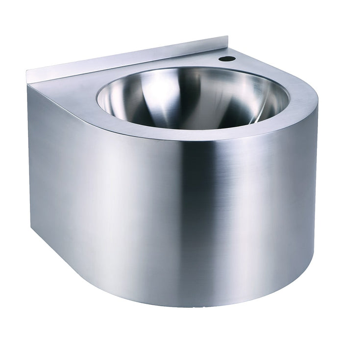 Whitehaus WHNCB1616 Noah's Collection Stainless Steel Commercial Single Bowl Wall Mount Wash Sink