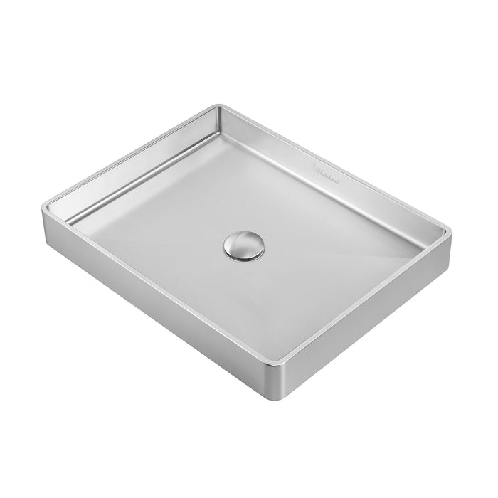 Whitehaus WHNPL1578-BSS Noah Plus Rectangular Above Mount Sink Set