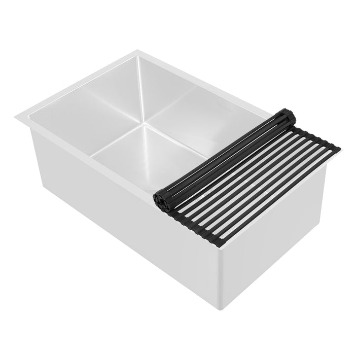 Whitehaus WHNPLRM-MBLK Noah Plus Stainless Steel Removable Roll Mat