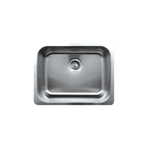 Whitehaus WHNU2318 Noah's Collection Brushed Stainless Steel Single Bowl Undermount Sink