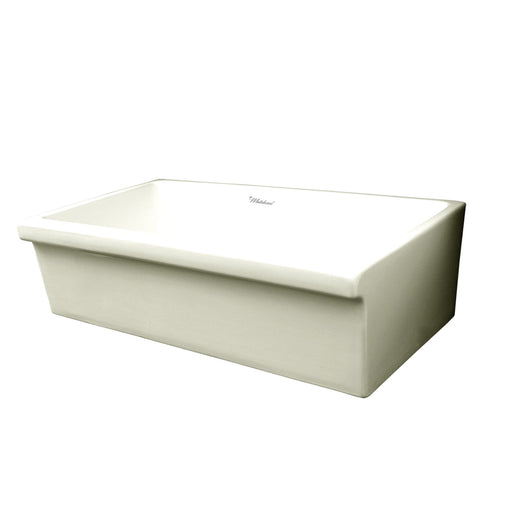 Whitehaus WHQ536-BISCUIT Farmhaus Fireclay Quatro Alcove Large Reversible Sink