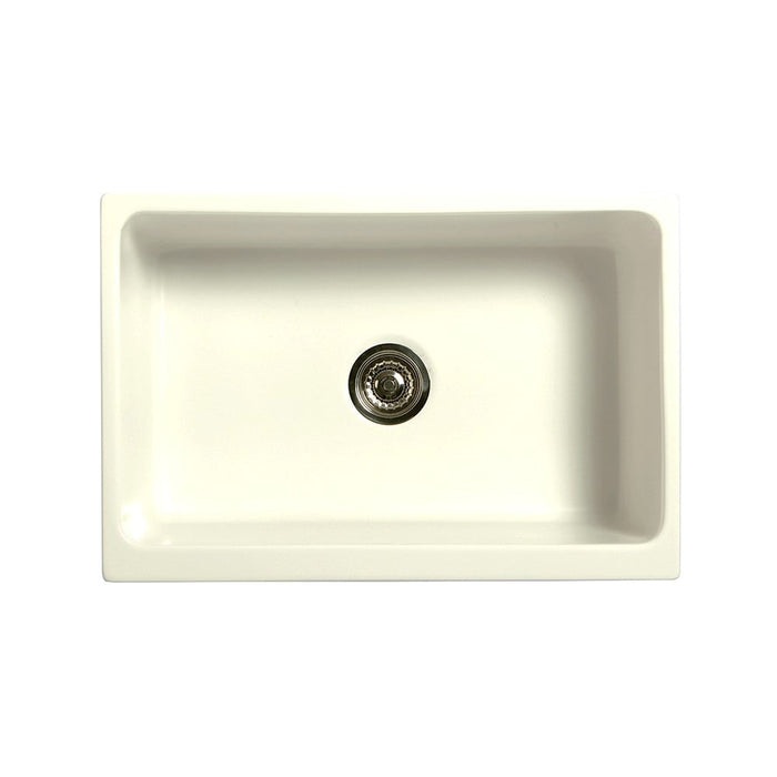 Whitehaus WHQ5530-BISCUIT Glencove Fireclay 30" Reversible Sink with Beveled Front Apron