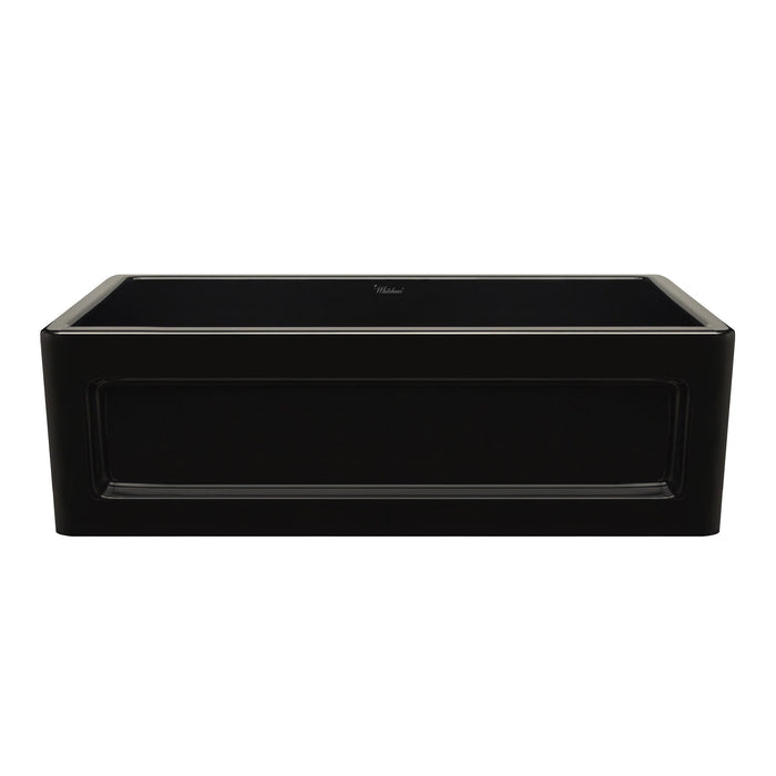 Whitehaus WHQ5550-BLACK Shakerhaus 33" Reversible Kitchen Fireclay Sink with Shaker Design
