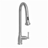Whitehaus WHS6800-PDK-BSS Waterhaus Single-Hole Faucet with Gooseneck Swivel Spout