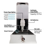 Whitehaus WHSD0011 Soaphaus Hands-Free Multi-Function Soap Dispenser with Sensor