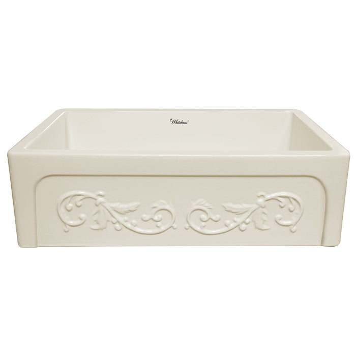 Whitehaus WHSIV3333-BISCUIT Glencove St. Ives 33" Front Apron Fireclay Sink