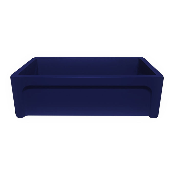 Whitehaus WHSIV3333-BLUE Glencove St. Ives 33" Front Apron Fireclay Sink