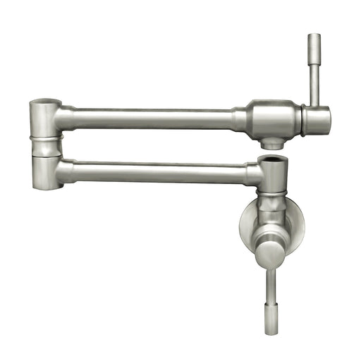 Whitehaus WHST10003-005SK-BSS Waterhaus Solid Stainless Steel Wall Mount Pot Filler