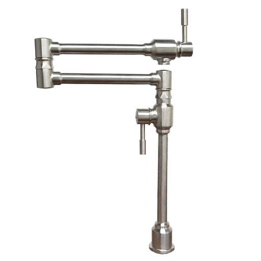 Whitehaus WHST10004-002SK-BSS Waterhaus Solid Stainless Steel Deck Mount Pot Filler